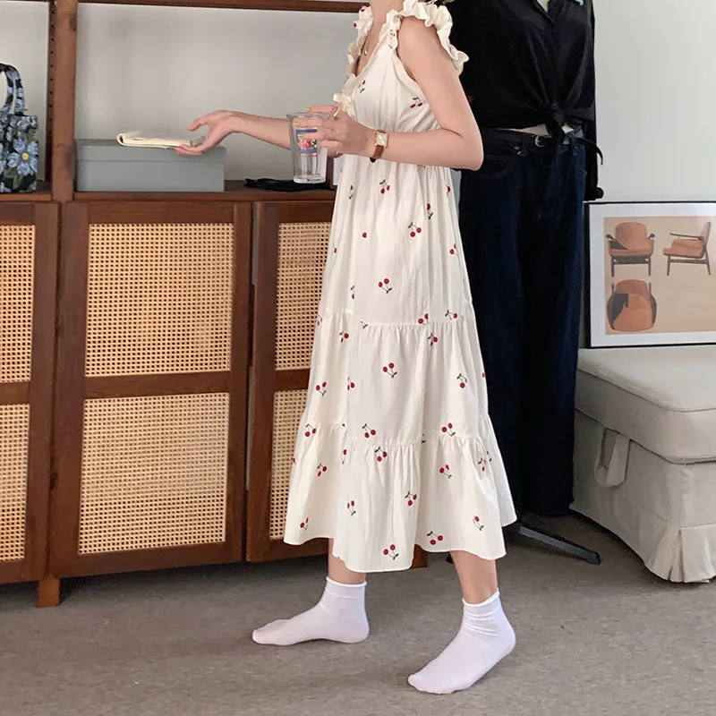 Женская Мягкая ночная рубашка без рукавов с V-образным вырезом