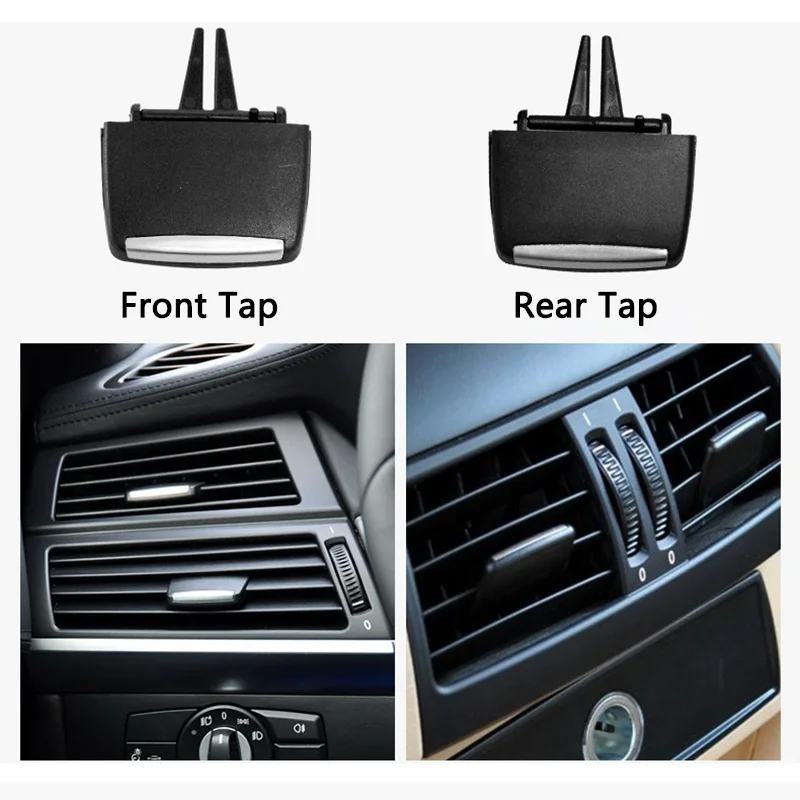 Автомобильный передний и задний центральный A/C зажим для вентиляционного отверстия для BMW X5 E70 2006-2012 X6 E71 2008-2013 аксессуары для интерьера