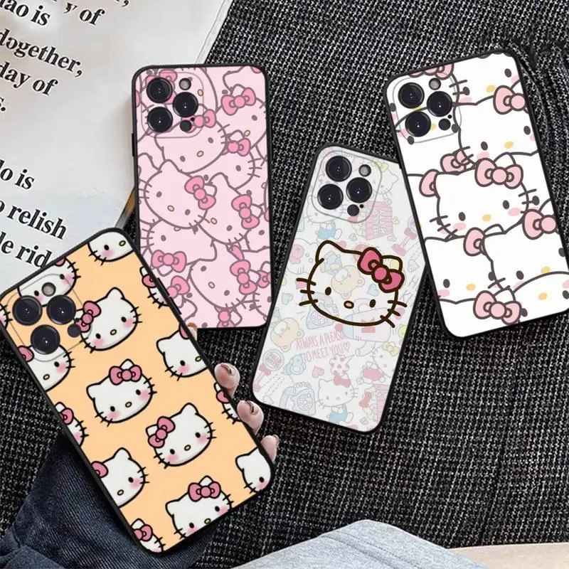 

Cute Hello Kitty-S Phone Case Silicone Soft for iphone 14 13 12 11 Pro Mini XS MAX 8 7 6 Plus X XS XR Cover