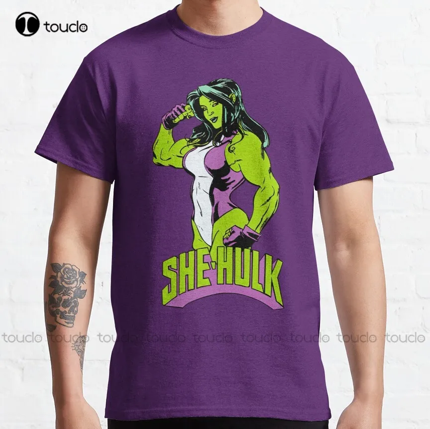 

She-Hulk Classic T-Shirt Graphic Tshirt Custom Aldult Teen Unisex Digital Printing Tee Shirts Funny Art Streetwear Cartoon Tee