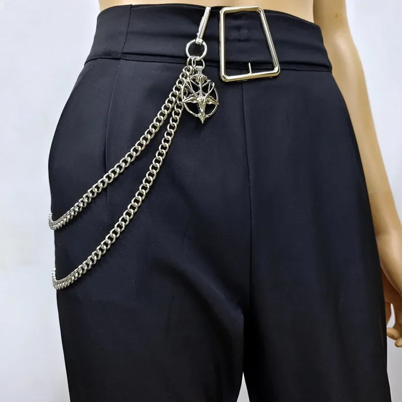 Брелки с перевернутой пентаграммой и головой козла для мужчин женщин брелок