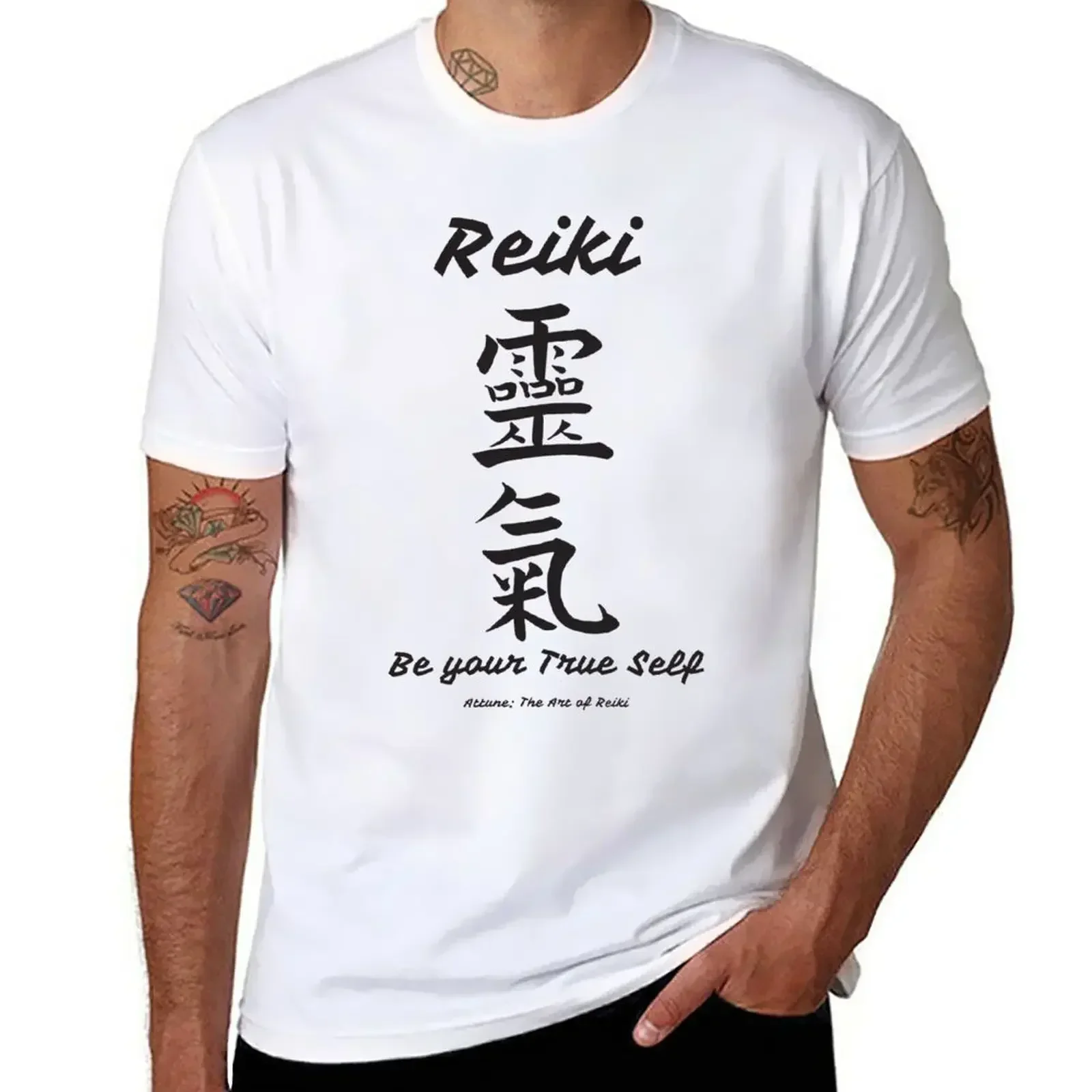 Футболка Reiki Kanji Be your True Self тяжелые заготовки футболки для мужчин
