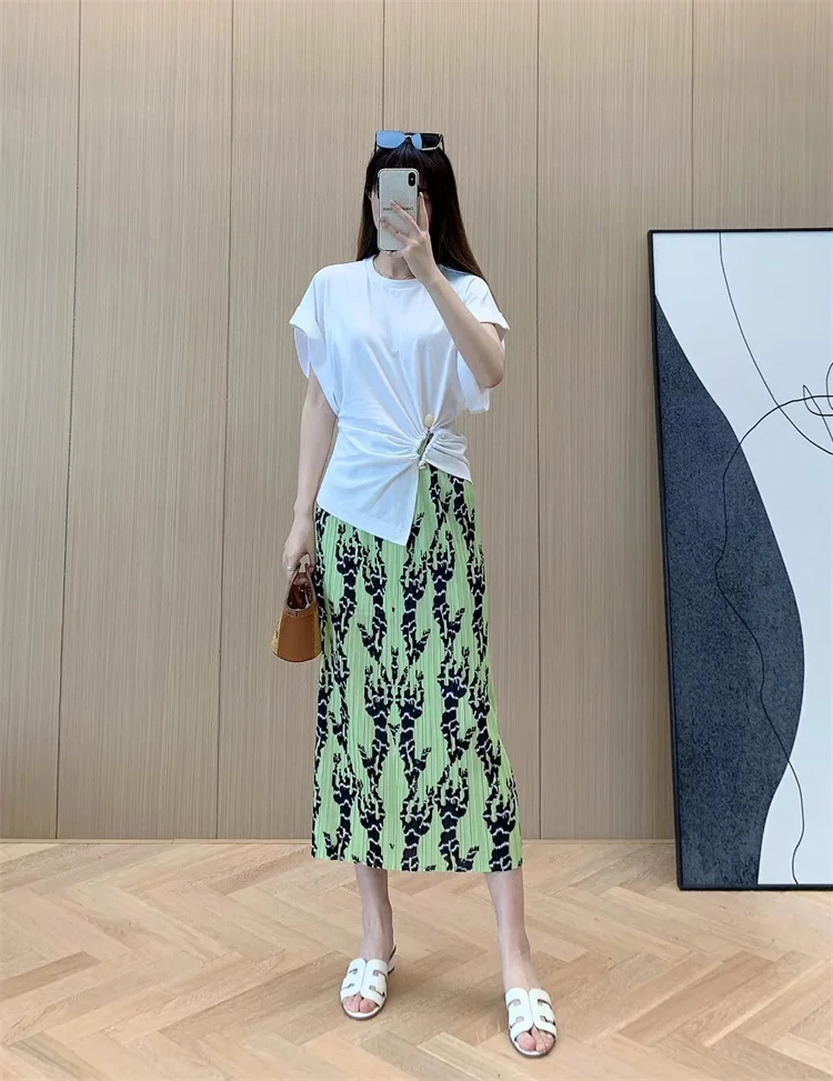 

Юбка миаке Женская средней длины с принтом «Приключения джунглей»