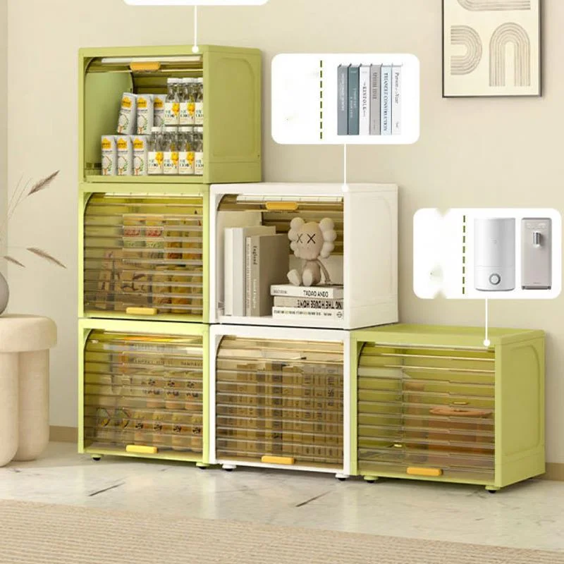 

No Installation Required Storage Cabinet Household Children Underwear Snacks Books Plastic Storage Organizer Home Organization