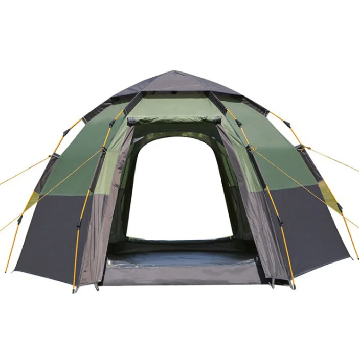 

Double Layer Antomatic Tent Large Size Hexagonal Camping Tent For Family