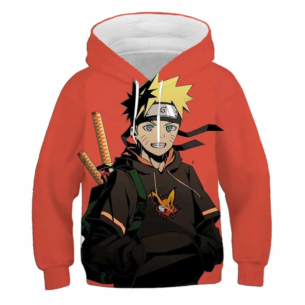 

Harajuku Anime Naruto Hoodie Sweatshirt 3D Print Uzumaki Akatsuki Sakura Sasuke Kakashi Clothes Ninja Pullovers Boys/Girls Kids