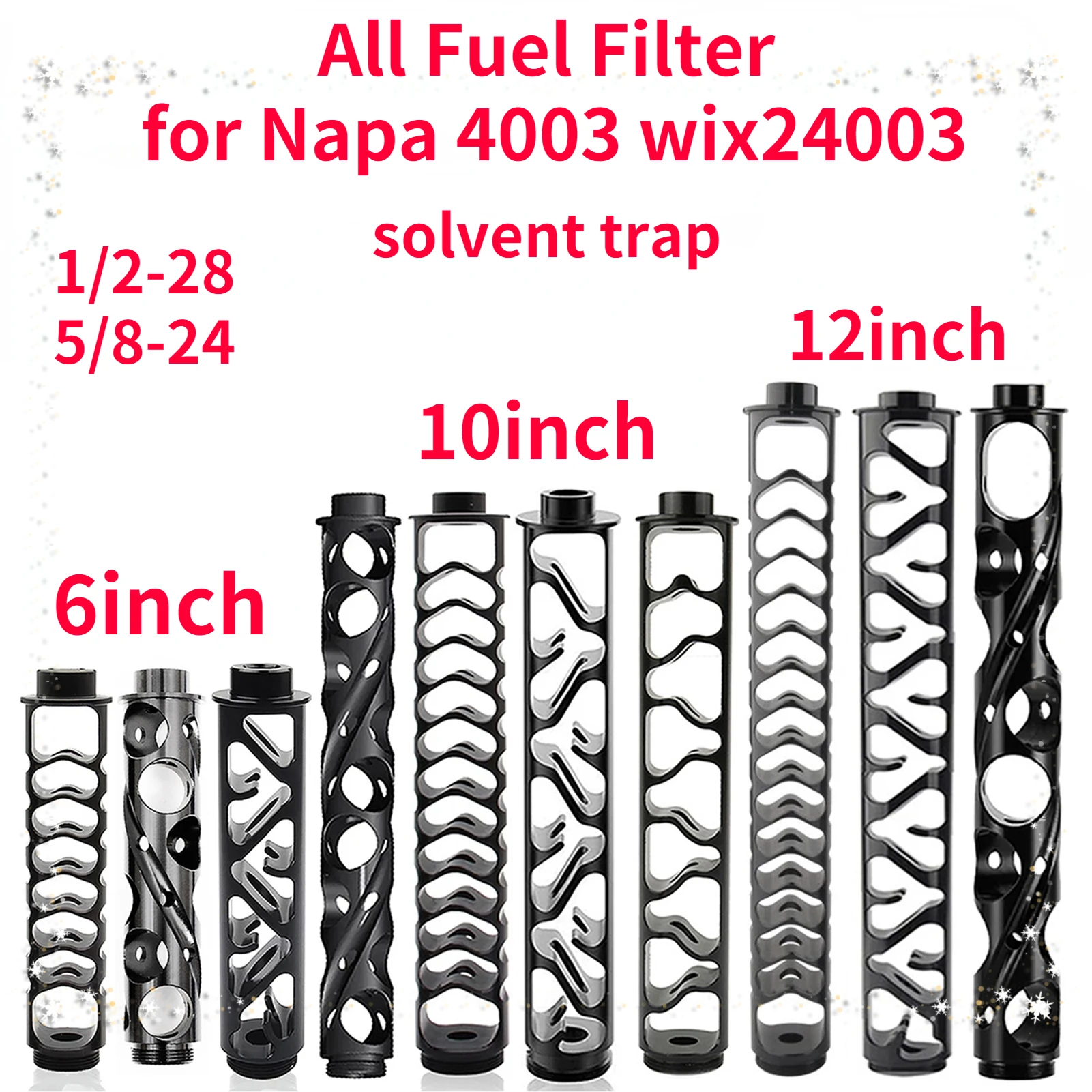 

Топливный фильтр 6 дюймов 10 дюймов 12 дюймов, ловушка для растворителя, топливный фильтр 5/8 дюйма, топливный ловушка, автомобильный топливный фильтр для NAPA 4003 WIX 24003
