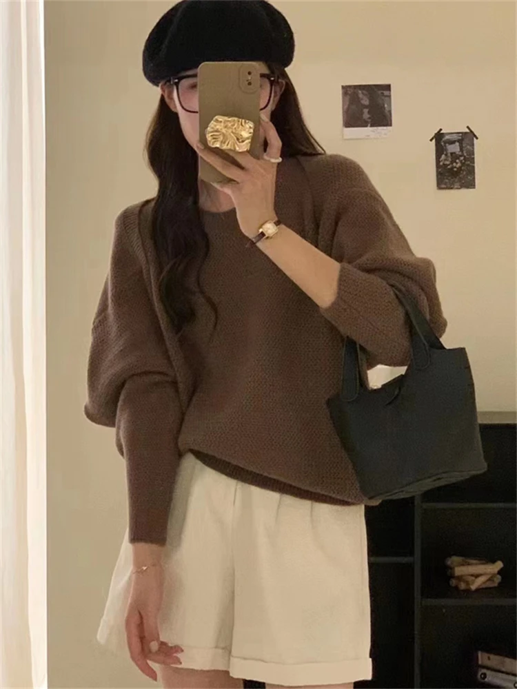 

Sweater Women Winter Pullover Girls Sweater Knitting Tops Vintage Long Sleeve Fall Elegant Female Knitted Outerwear Warm Vintage
