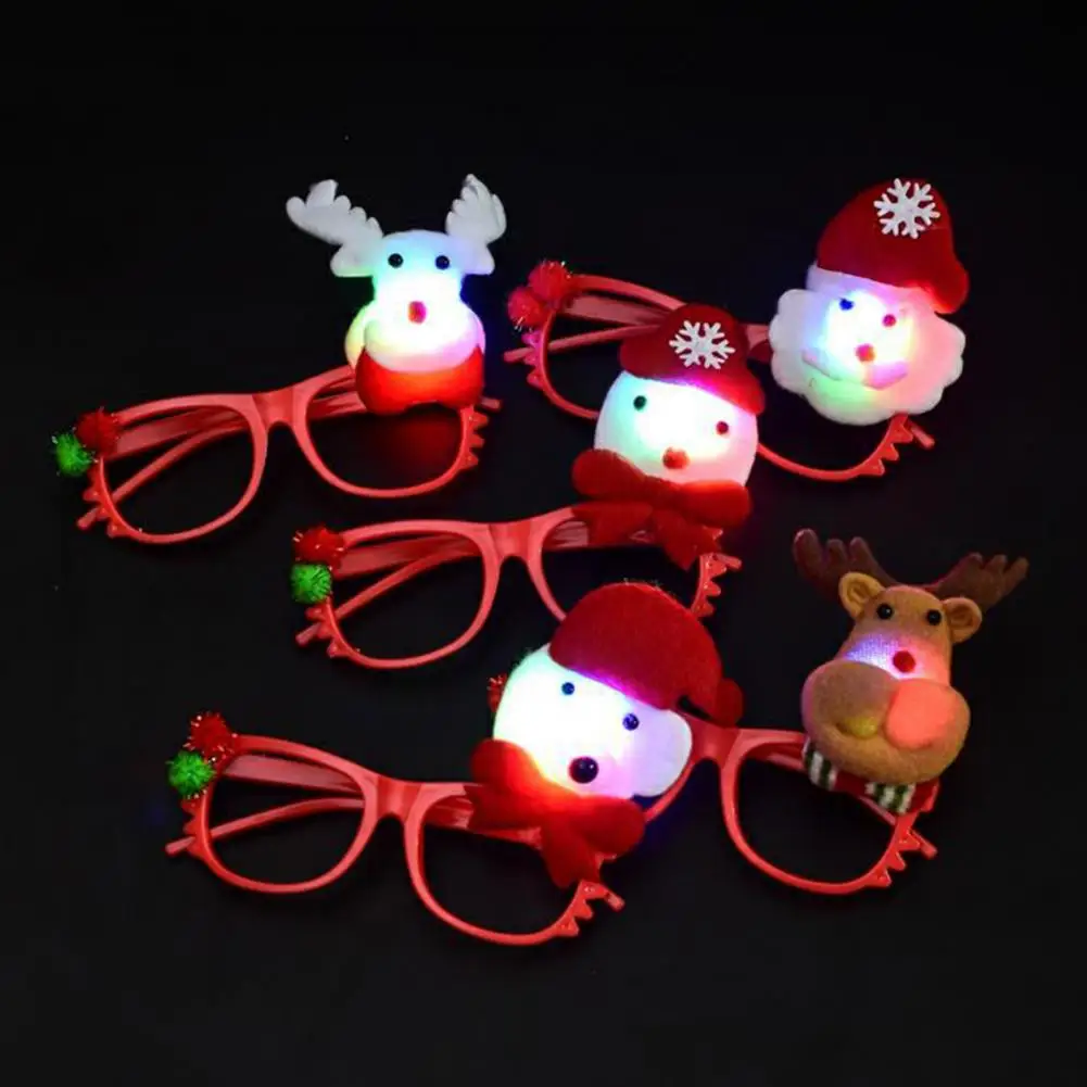 

Luminescent Christmas Headband Cartoon Doll Avatar Light Up Hat Glasses Pen Brooch Accessories Decoration For Party Festival