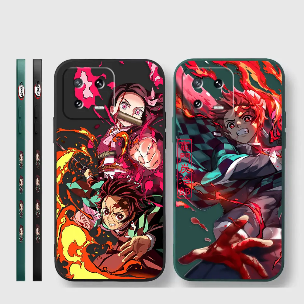 Case For Xiaomi PCOO F3 F4 F5 M3 M4 M5 X3 X4 X5 MIX 3 4 Black Shark 4 5 GT Pro 4G 5G Case Funda Cqoue Anime Tanjiro Demon Slayer