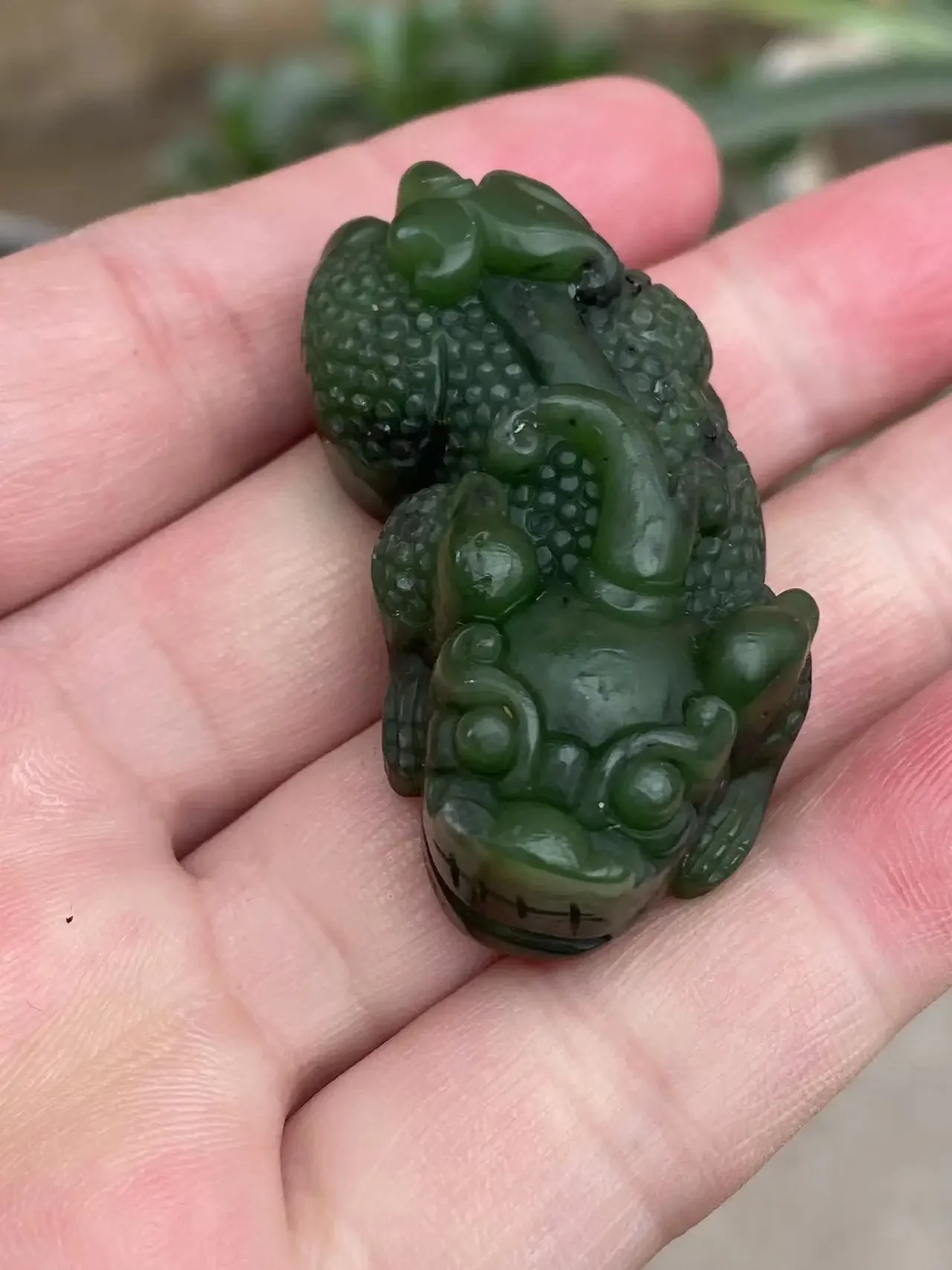 Натуральная 100% Зеленая хэтийская Нефритовая резная жаба нефритовая подвеска