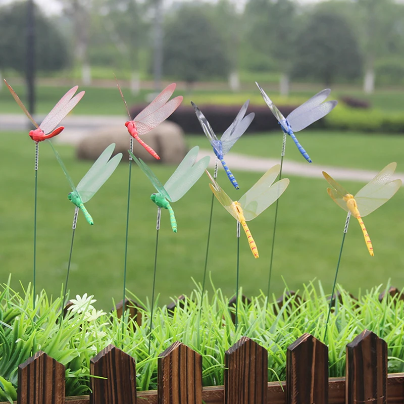 10 шт. садовый двор со стрекозой цветочная композиция красочная стрекоза уличный