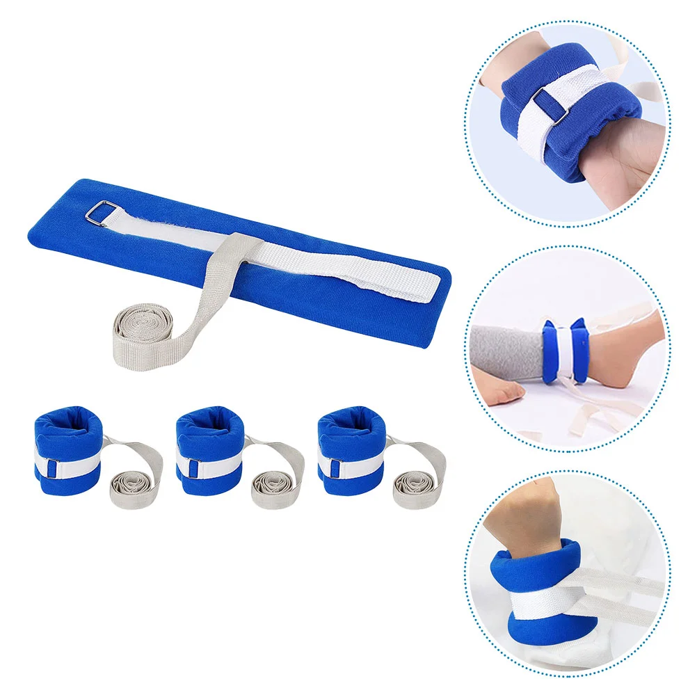 4 Pcs Bedrail Elderly Bed Straps Bed Safety Rails Patient Bed Rails Patient Ankle Straps Bed Restraints