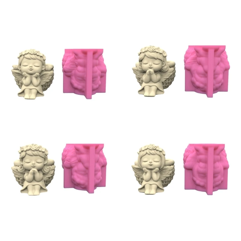 

4XBF Succulents Flower Pot Resin Silicone Mold DIY Garden Concrete Flowerpot Candle Holder Mould Handmade Crafts Home Decor