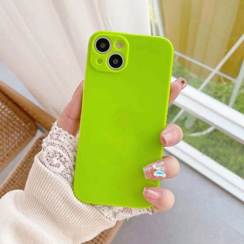 

Phone Case for Huawei P30 P20 P40 P50 P 30 20 40 Honor 20 9X 8X Case Soft Silicone Jelly Fluorescent Color Neon Cover Green Red