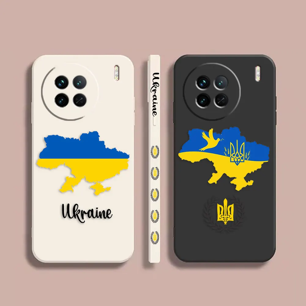 

Case For VIVO X21I X21S X23 X27 X30 X50 X60 X70 PRO PLUS Colour Simple Liquid Silicone Case Flag Of Ukraine Insignia
