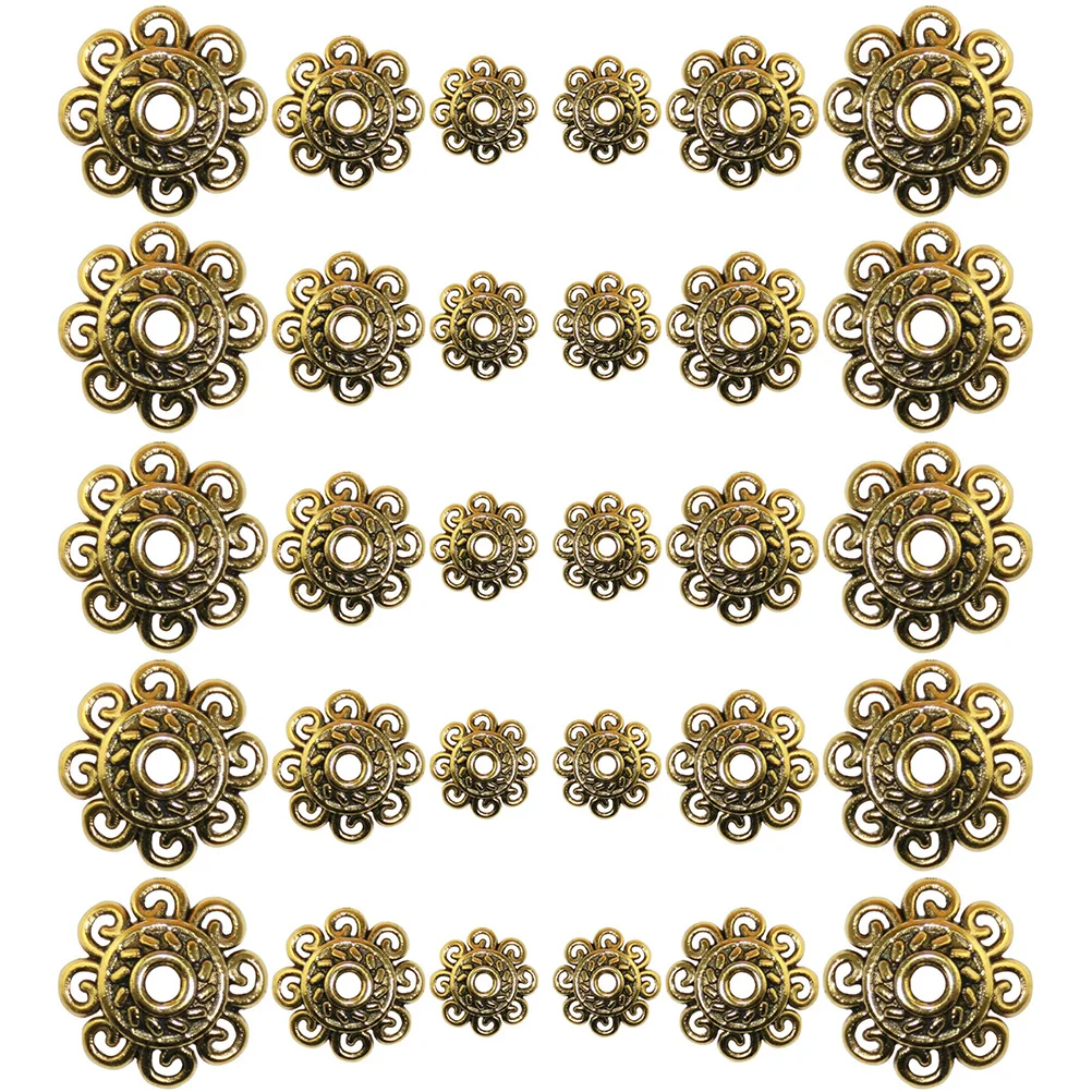 

Шапочка с бусинами в форме цветов, бусины для ювелирных изделий, разделитель из сплава, тибетский серебряный двойной Балийский тюльпан, шар...