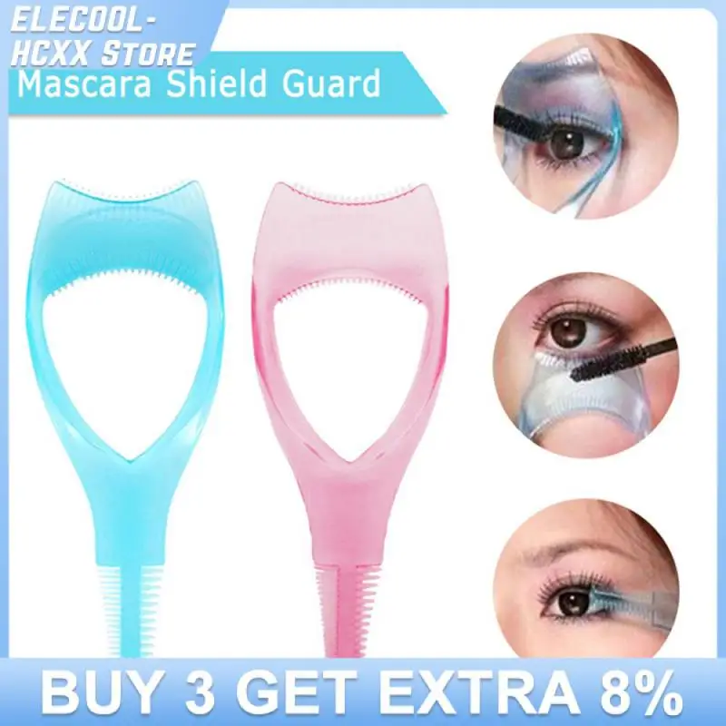 1/4/8PCS 3in1 Makeup Mascara Shield Guide Guard Curler Eyelash Curling Comb Lashes Cosmetics Curve Applicator Comb Eyelash Tools