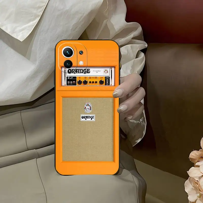 Оранжевый чехол для телефона с гитарным усилителем Xiaomi Mi 12 12Pro 11T 11 11i 11x 9t 10t Redmi 9 8