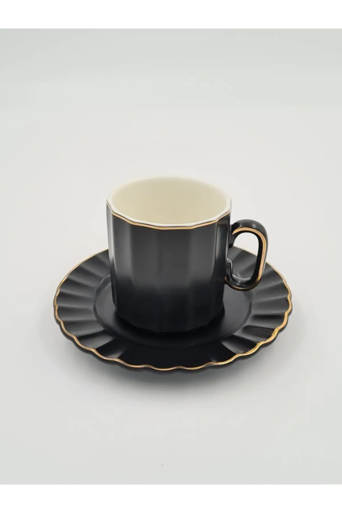 

Amazing Turkish Greek Arabic Coffee & Espresso Cup Set 6 Psc. Cup Set Poselen Turk Coffee Cup Set Black