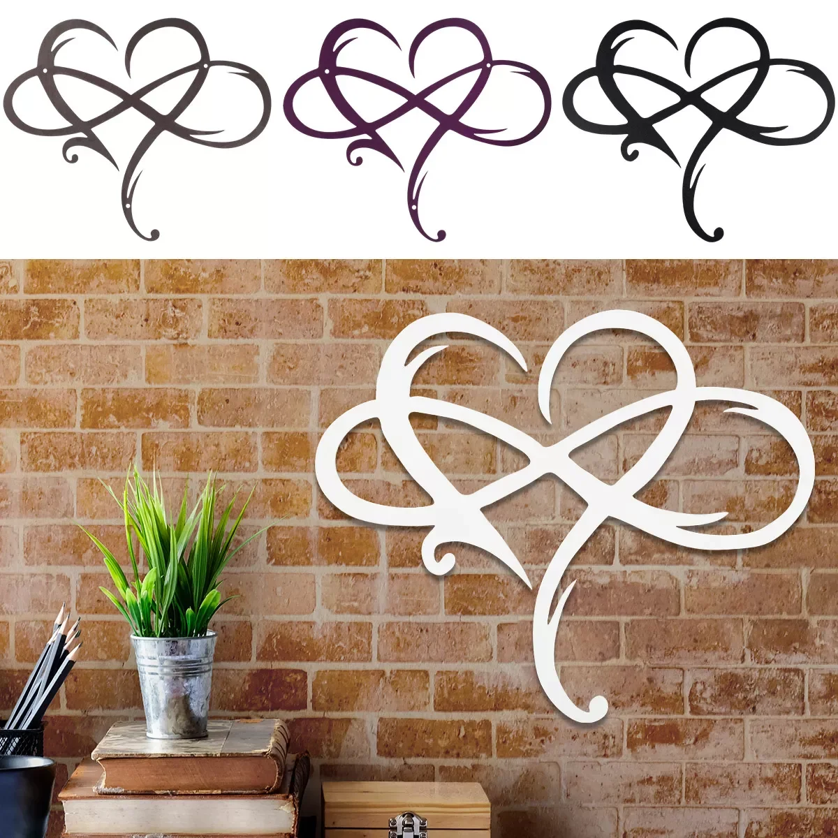 

Metal Wall Decoration Unique Design-wall Art Room Decoration Eternal Love Infinite Heart Iron Art Decoration Interior Decoration