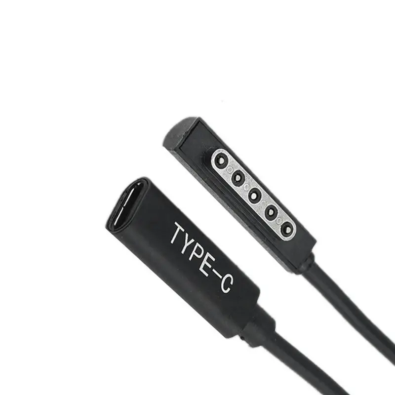 Фото Стильный зарядный кабель Type C PD 2X, адаптер питания USB C с разъемом для подключения Microsof Surface Pro 1/2 Tablet №2