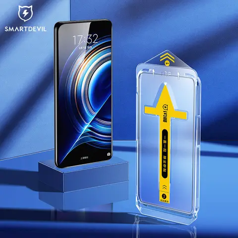 Protective Film SmartDevil for POCO F5 Pro Poco F3 full coverage tempered glass HD film installation with one click
