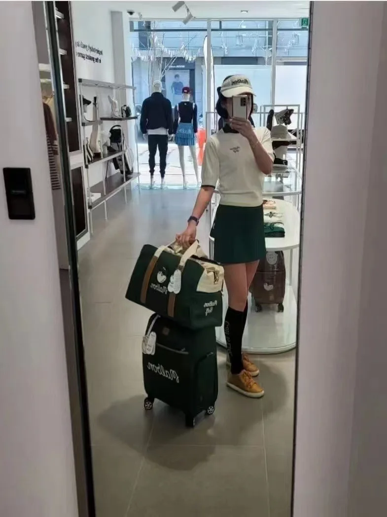 2023 new golf bag clothing bag new suitcase trolley case luggage password box High-grade leather golf bag outdoor travel bag