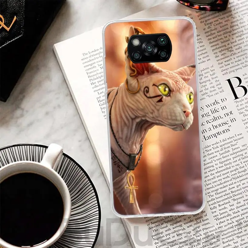Чехол Lavaza с изображением Сфинкса и кота для Xiaomi Poco X5 Pro X4 Gt X3 Nfc M5S M4 M3 чехол телефона
