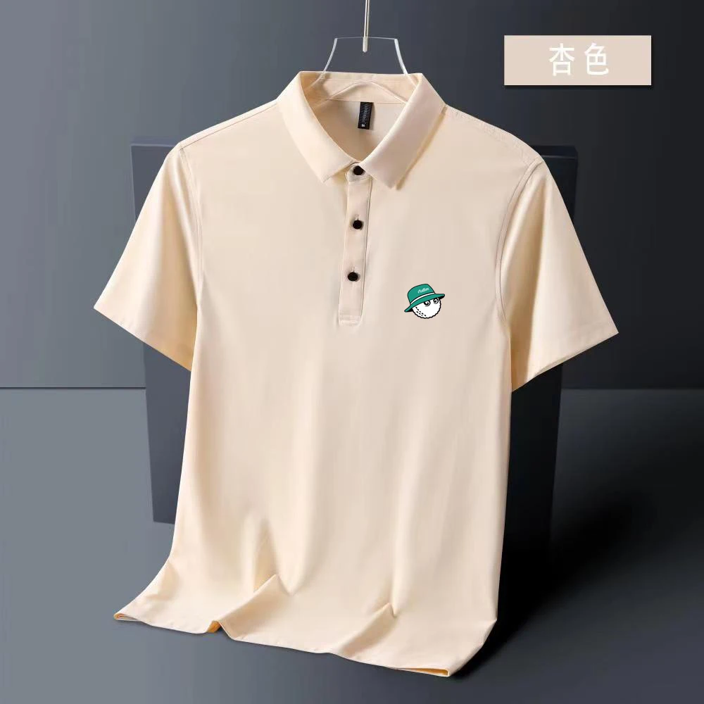 2023 New Summer Embroidery LOGO Golf Polo Shirt Men's Hot High Quality Men's Short Sleeve Breathable Quick Drying Top Business