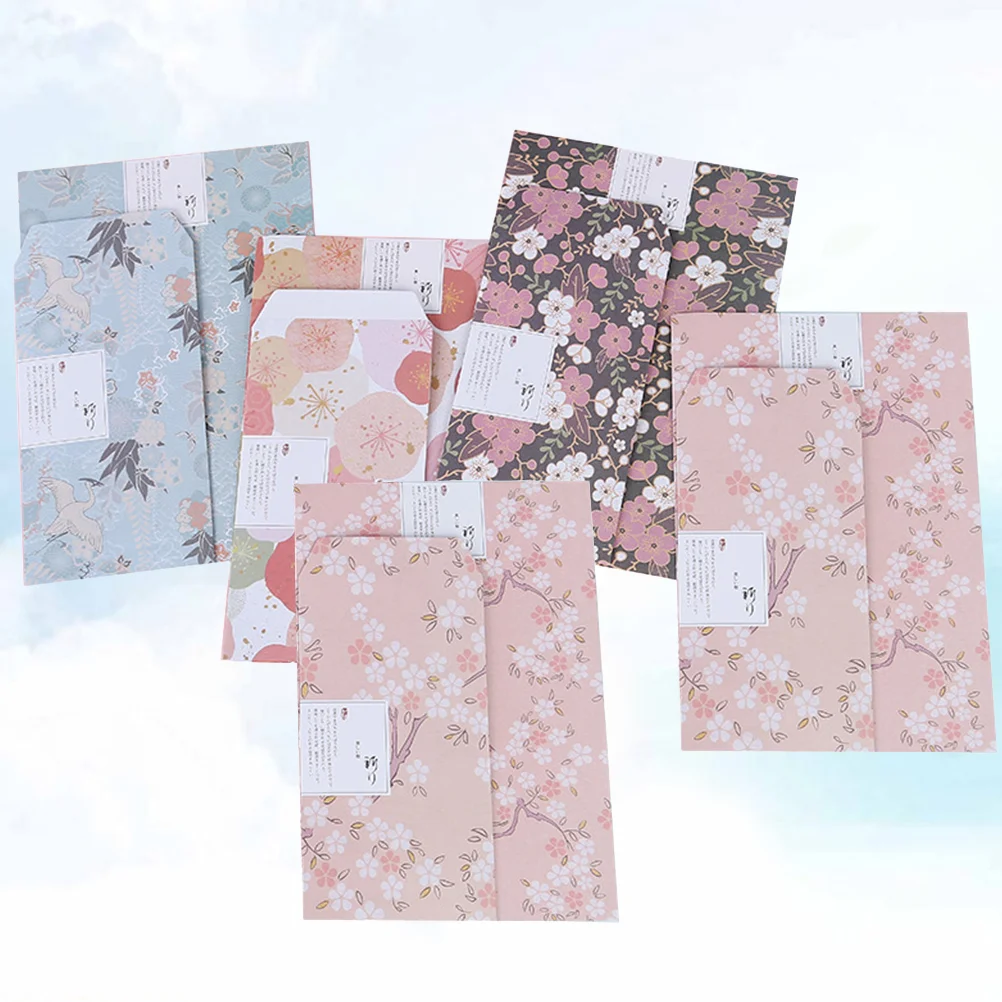 

45pcs/5 Sets A5 Flower Printing Envelope Letter Paper Note Paper Writing Paper Stationery Supplies (Random Style)
