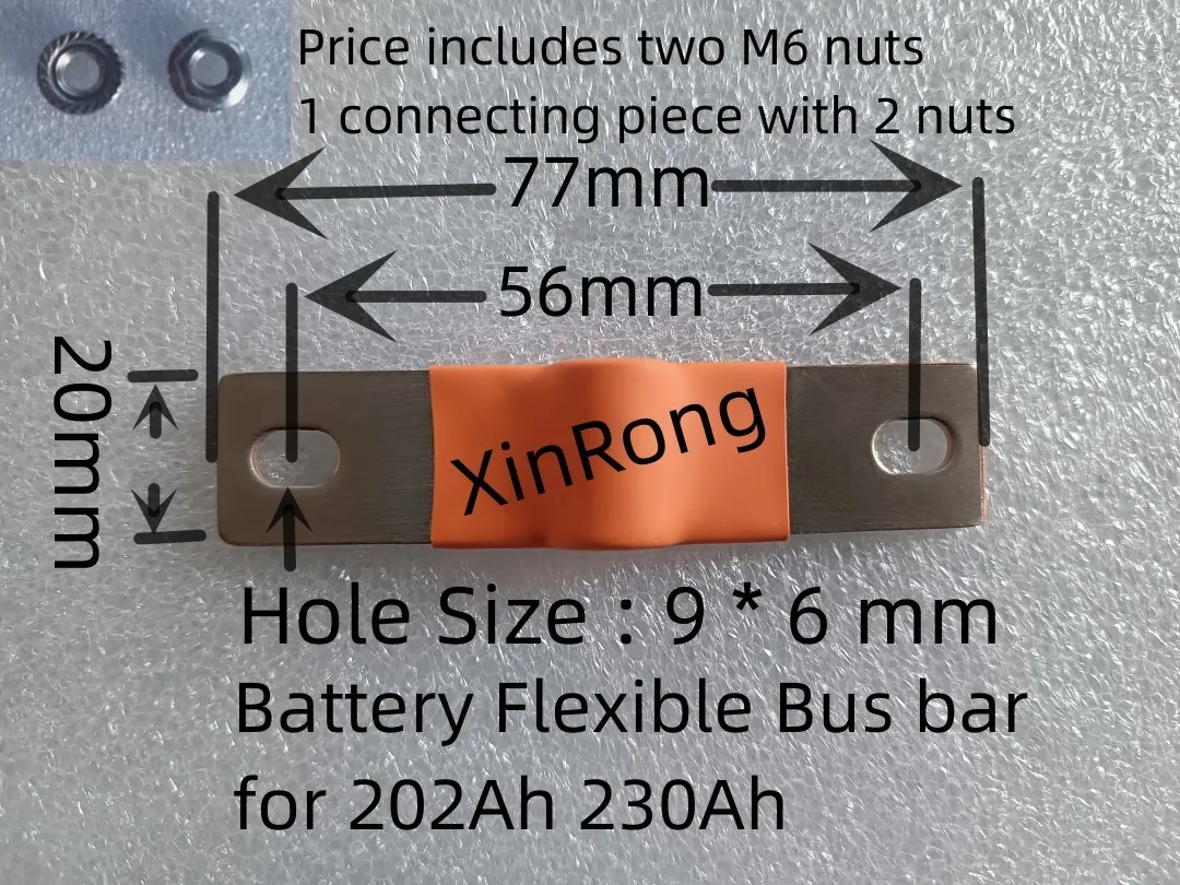 Гибкая шина Lifepo4 с литиевой батареей из медного сплава для 202Ah 230Ah 270Ah 280Ah 300Ah 310Ah 320Ah