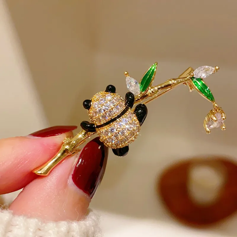 Милые Броши CC в форме панды мини-значок виде женского чонсам булавка китайском