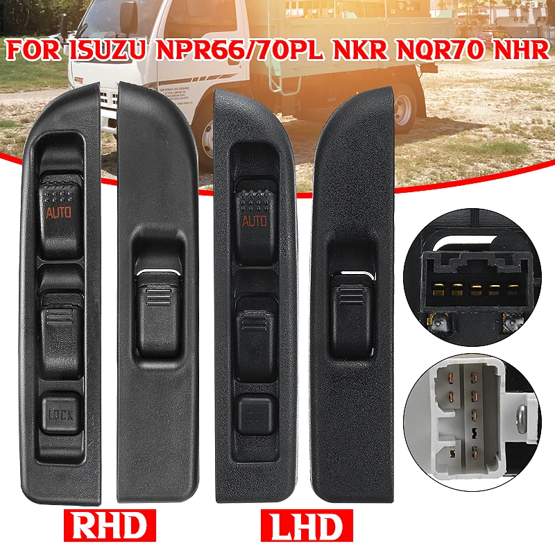 

24V Front Left/Right Electric Window Switch For ISUZU NPR66/70PL NKR NQR70 NHR FIT FOR LHD or RHD Passenger & Driver