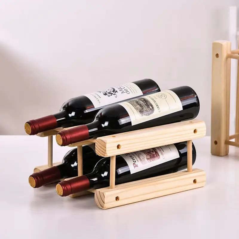 GIEMZA Винная полка Набор для хранения бутылок Отдельно стоящие деревянные винные