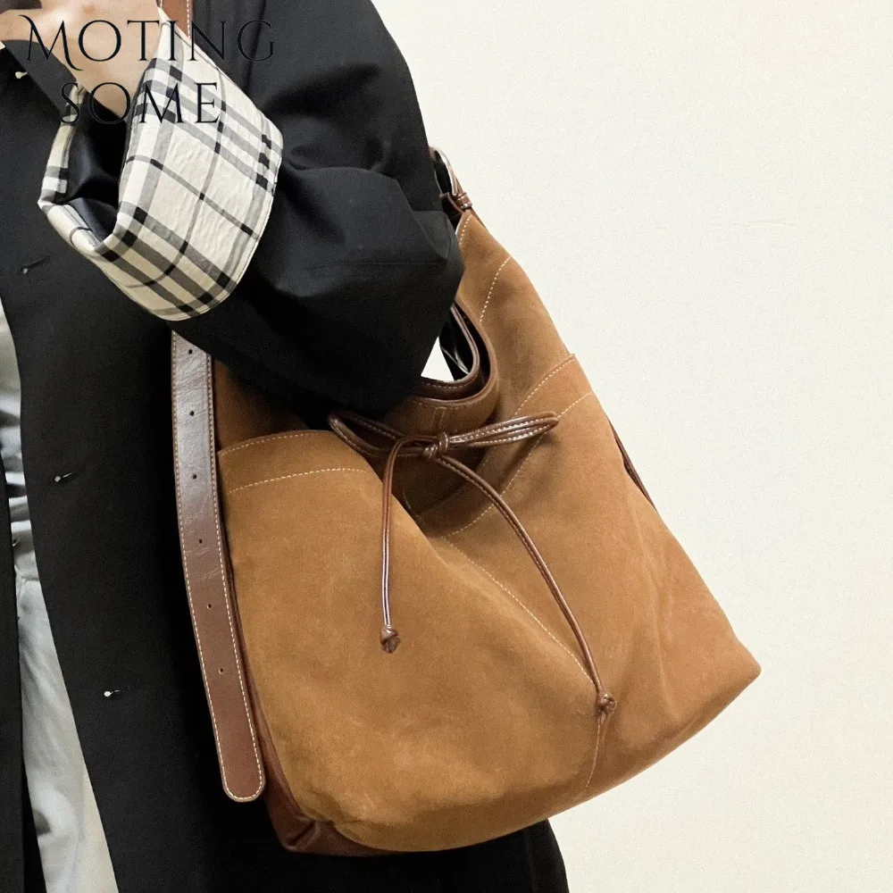 Motingsome осенние сумки роскошная Замшевая сумка для женщин сумочка и кошельки Ретро