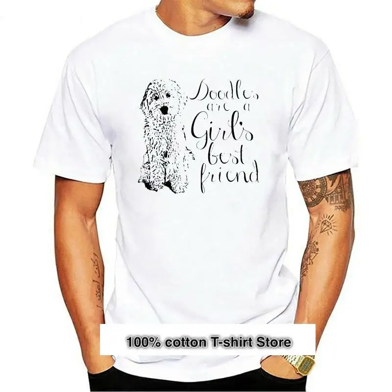 

Camiseta de manga corta para hombre, 100% de algodón con garabatos, el mejor amigo, dorado, nueva moda