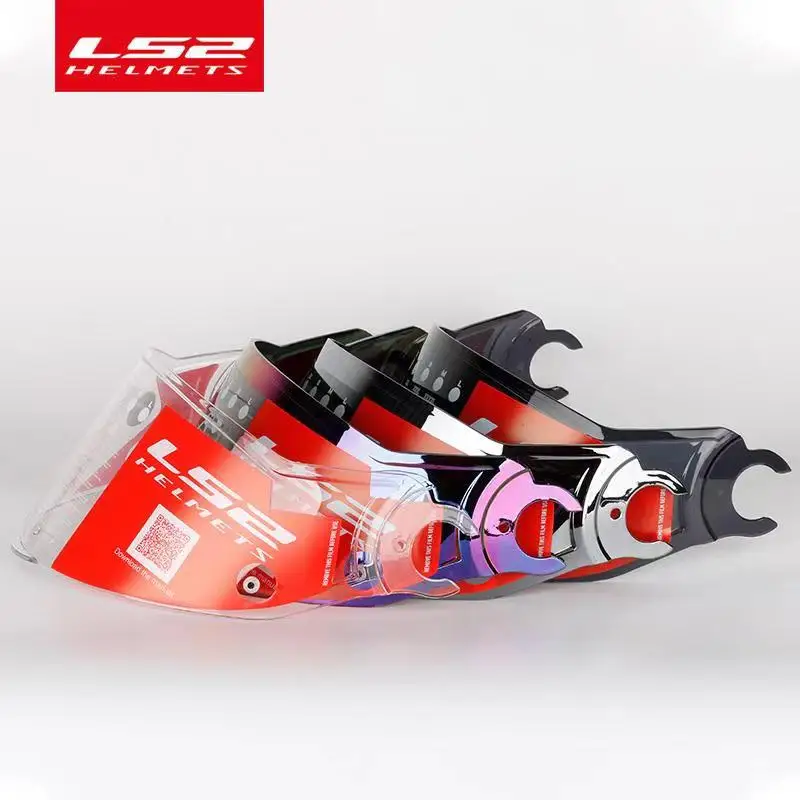 Оригинальный LS2 вихревой шлем козырек Прозрачный темный дым Серебряный Радужный