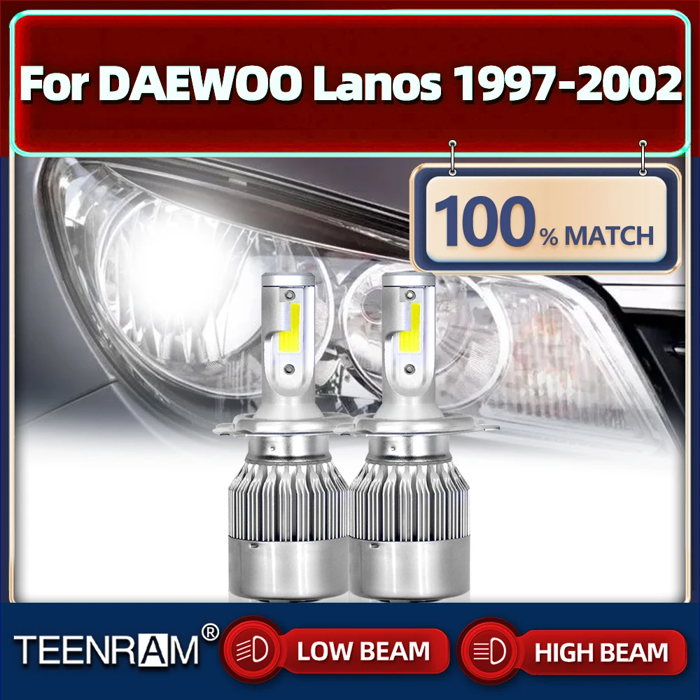 

H4 LED Car Light Bulbs 120W 20000LM Canbus LED Headlight 12V 6000K High Low Beam For DAEWOO Lanos 1997 1998 1999 2000 2001 2002