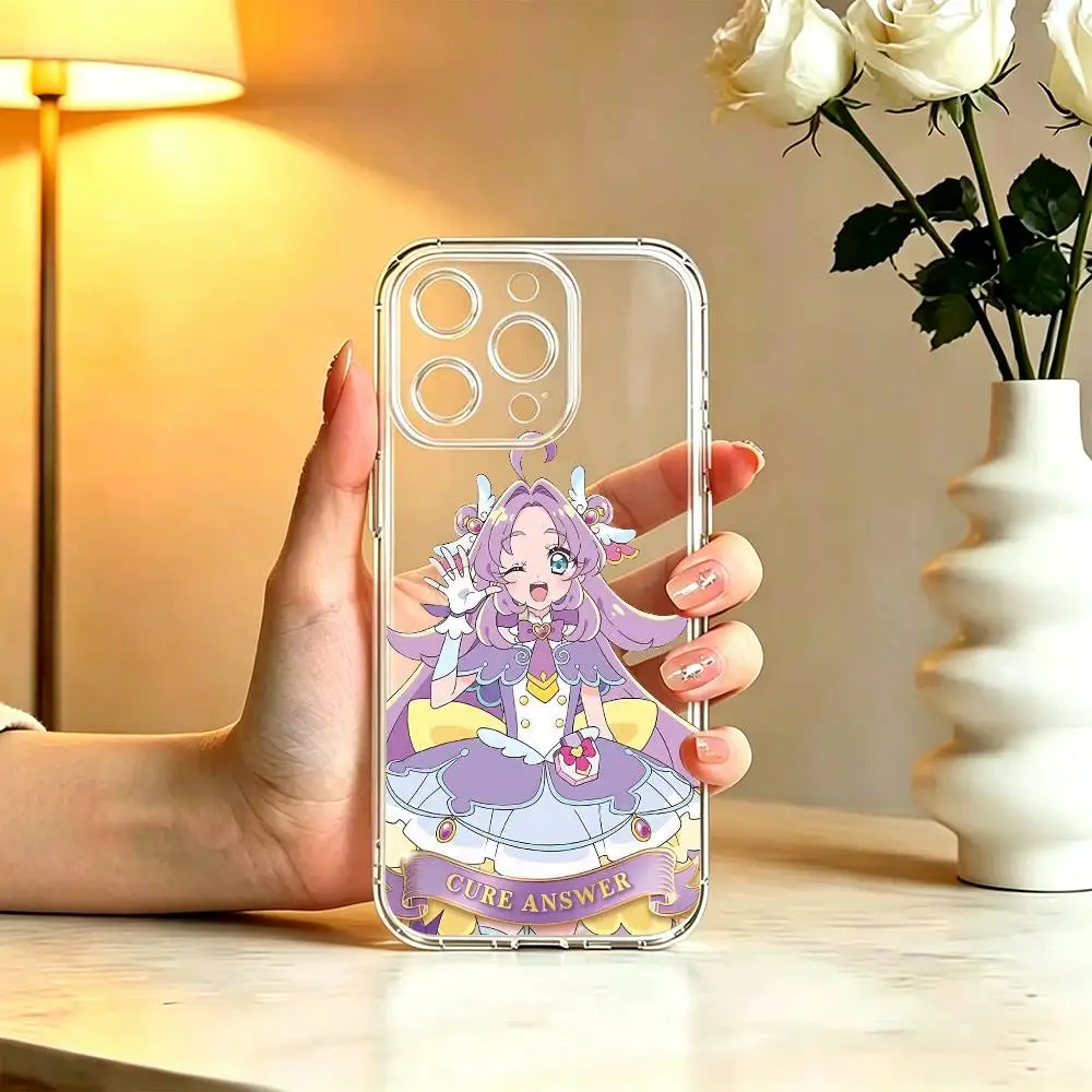 Фото Прозрачный чехол для телефона Anime-StAR-DETECTIVE-PRÉCURE для iPhone 17 16 15 14 13 12 11 Mini Pro Max Plus №2