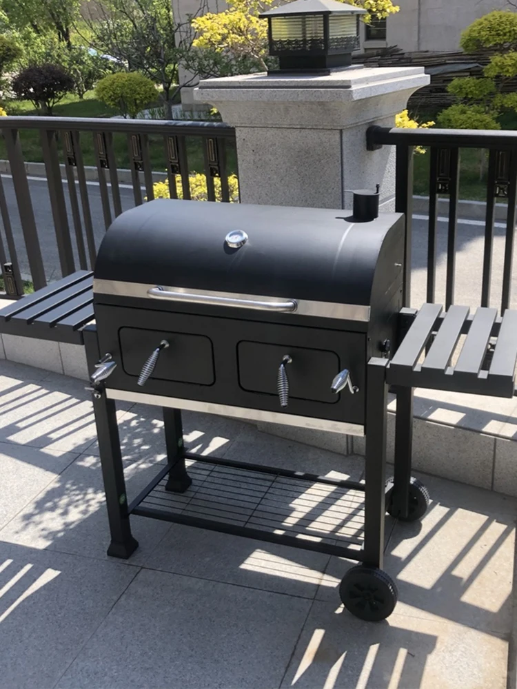 

The product can be customized.barbecue grill home outdoor thickened large bbq charcoal barbecue villa courtyard family