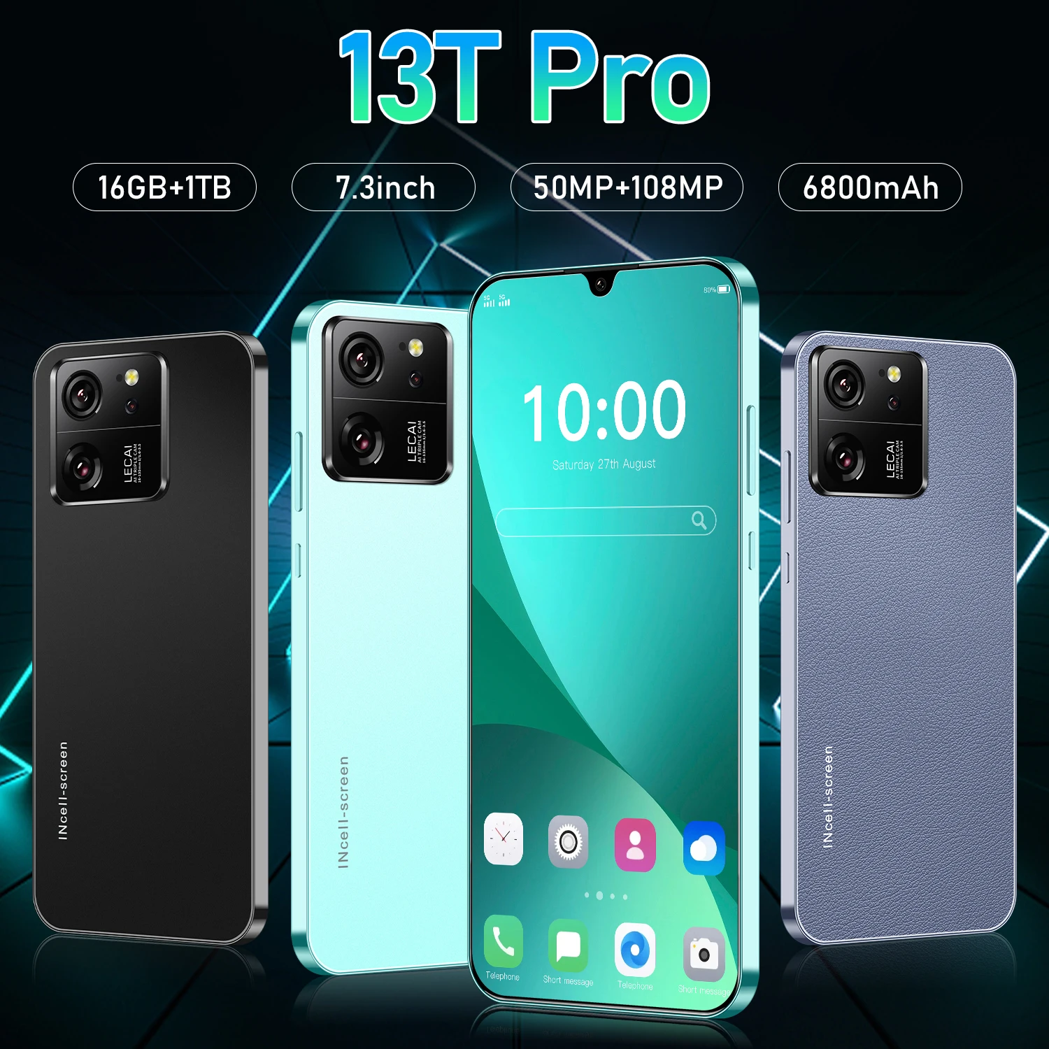 

2023 New Smartphone. 13 T PRO.celulares smartphone phone celular 16GB+1TB