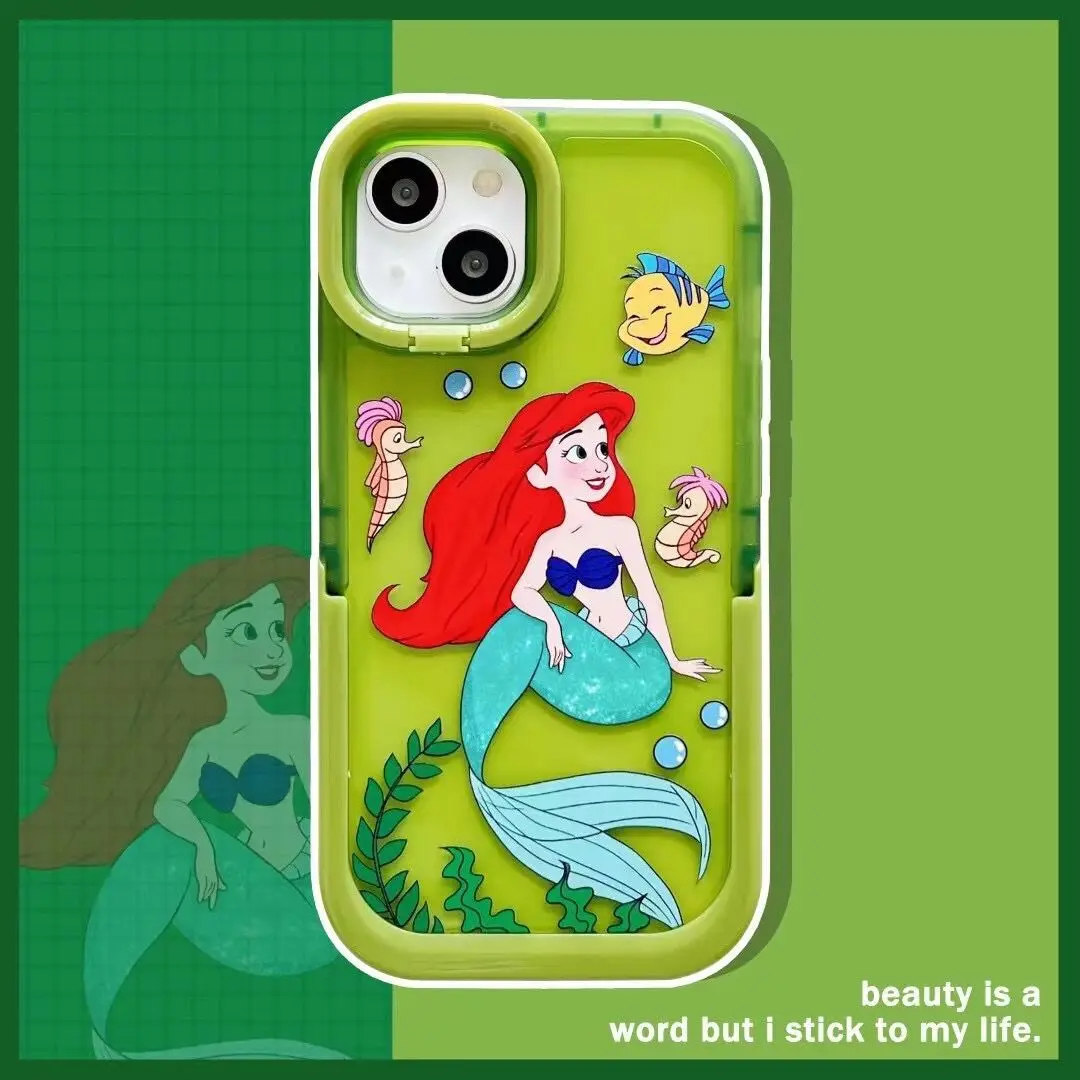 

Fresh Cartoon Beautiful Princess Creative Support Cover for IPhone 11 12 13 Pro X XR XS Max Shockproof Phone Case IPhone 13 Case