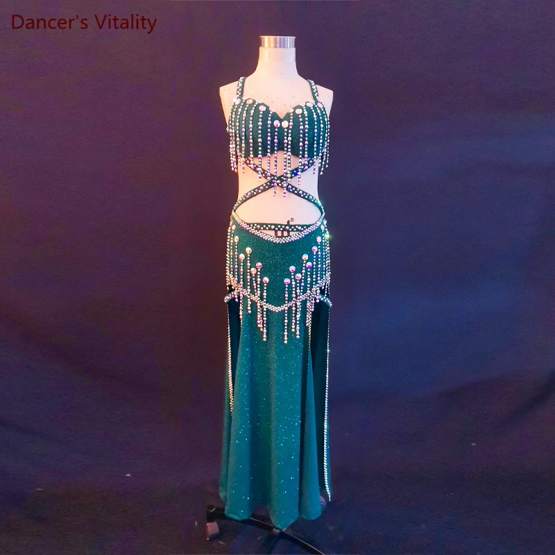 Belly Dance Competition Costume Set for Women Adult Children Bellydancing Bra Suit Customized Oriental Dance Clothing Outfit
