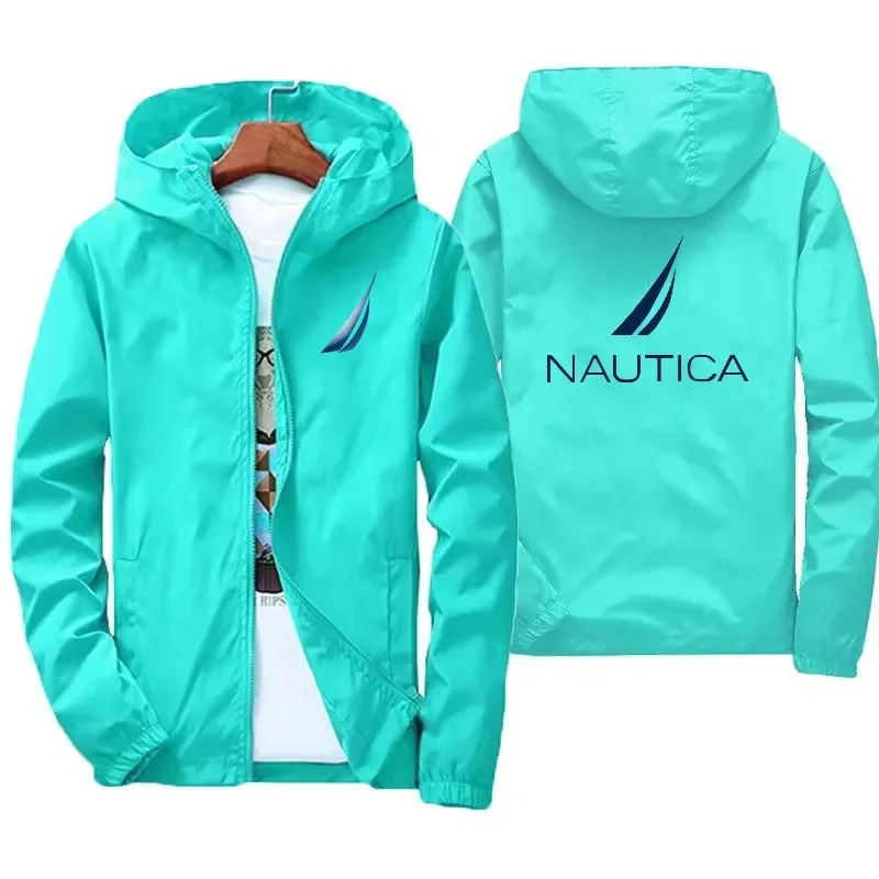 

Мужская куртка с капюшоном NAUTICA, Свободная Женская походная куртка, уличное Спортивное водонепроницаемое пальто для рыбалки, спортивный мужской дождевик