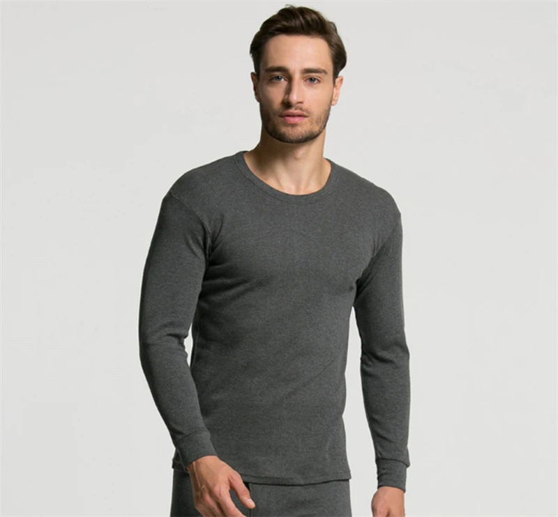 Thermal Underwear Men's Fleece Lined Thermal Underwear Set Cycling Skiing Base Layer Winter Warm Long Shirts & Tops Bottom Suit