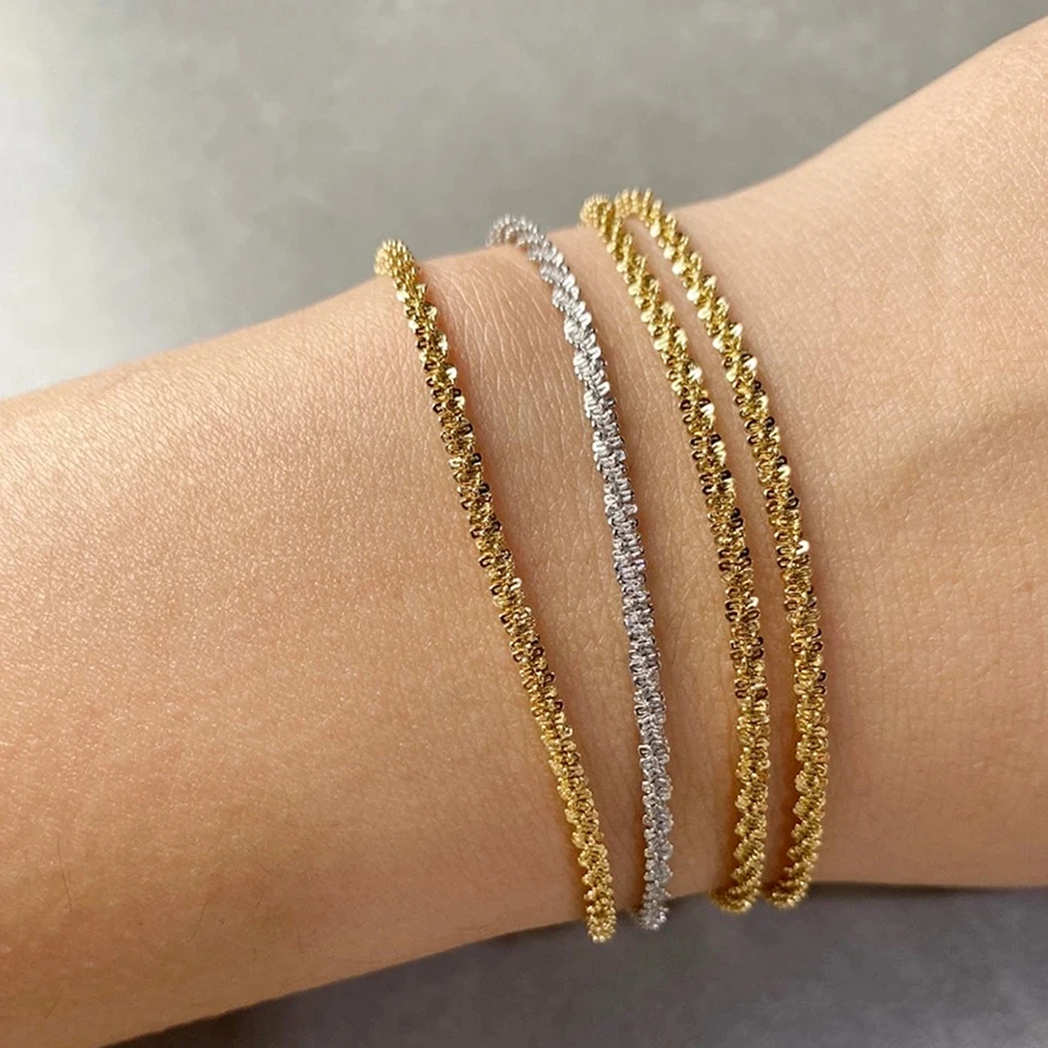 Сверкающие серебряные и золотые браслеты Visunion из Гипсофилы для женщин модные