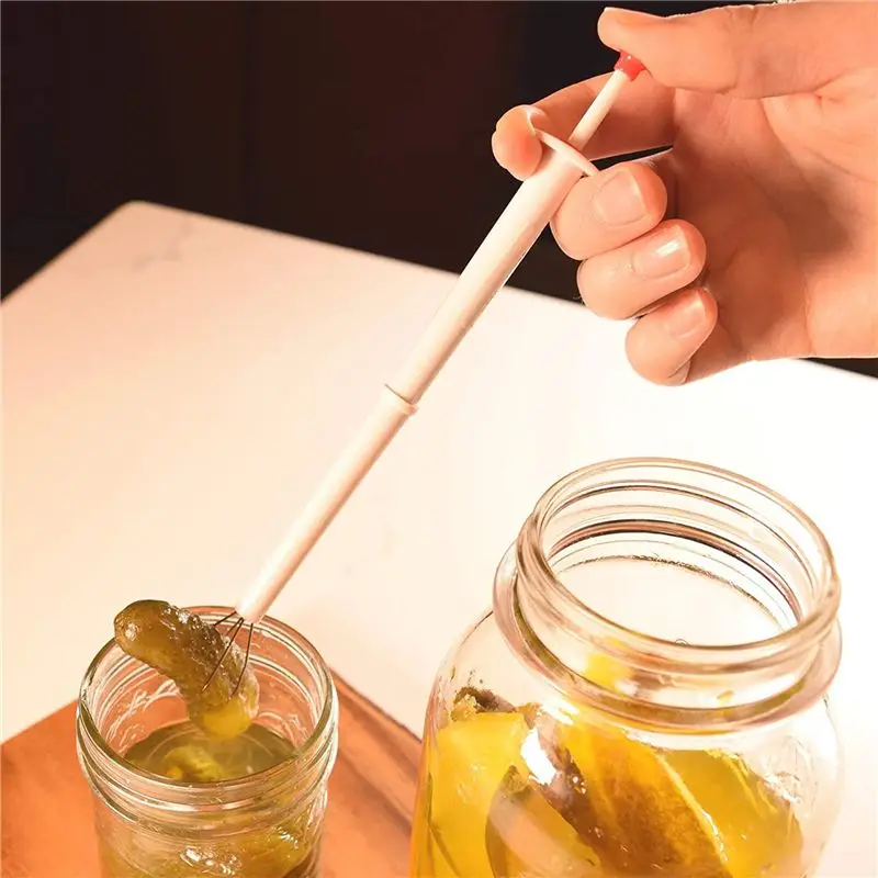 ABWZ-Deluxe Pickle Pincher, набор из 4 предметов, приспособление для извлечения огурцов из нержавеющей стали и пластика - приспособление для извлечения оливок и перца (art.: 3920d855b1813) - 3920d855b1813