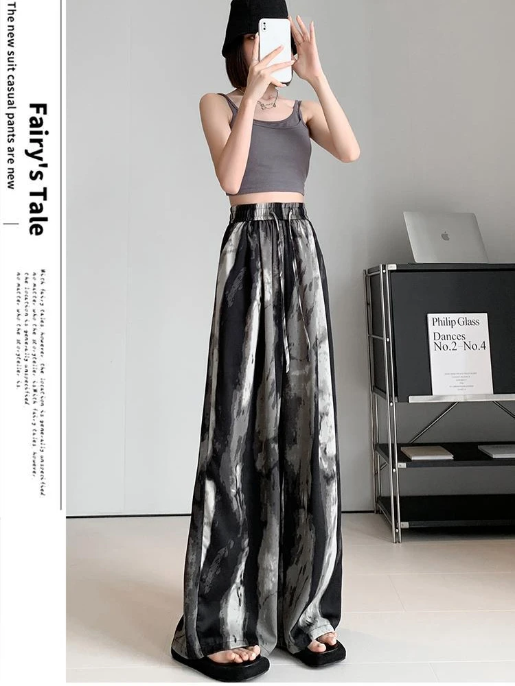 Сотни брюк с широкими штанинами женские драпированные тонкие летние брюки