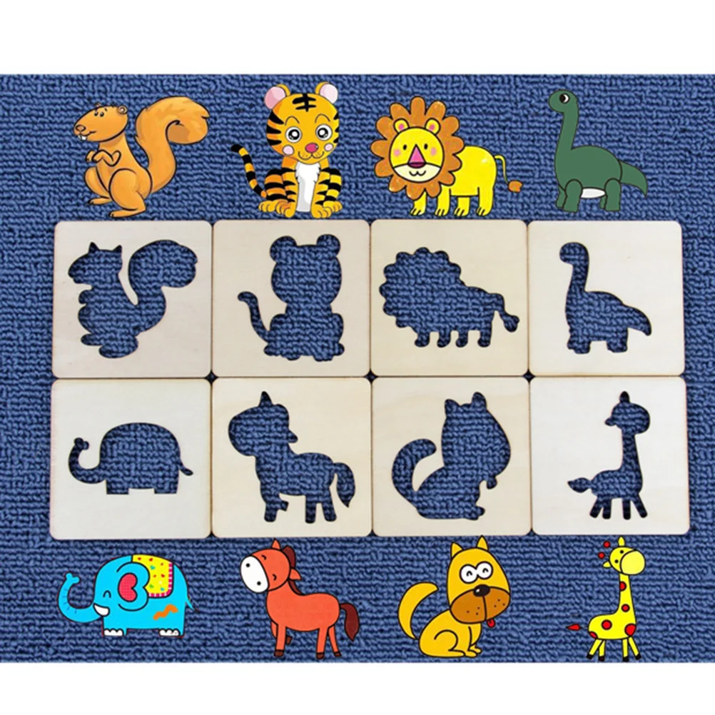 

1pc Painting Template Learning Hollow Cartoon Painting Stencil for Early School Children Kids